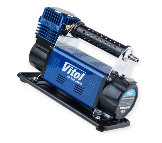 компрессор Vitol  10атм/160л/50А/7м шланг спирал с ман. и дефлятором/клемы/насадки/кейс K-71 - зображення 1