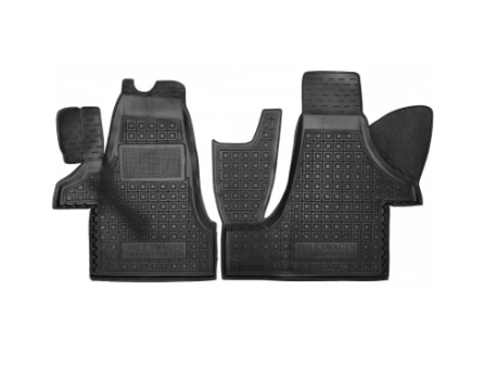 коврики салона VW T5 2003-2009 Transporter 1+2 борт 2,5см, с перемычкой