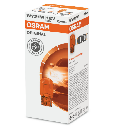 лампа БЦ 12V 21W WX3х16d OSRAM Orange 7504 - зображення 1