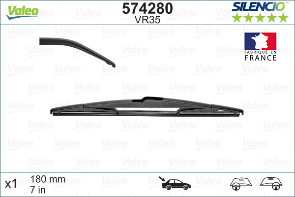 Склоочисник задній VALEO SILENCIO / 180 мм. / 574280 - зображення 2