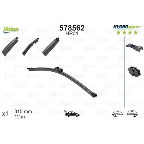 Склоочисник задній VALEO HYDROCONNECT / 315 мм. /