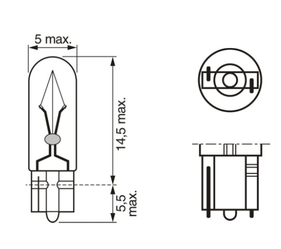 Автомобiльна лампа standart 12V WV 1 987 302 218 - зображення 1