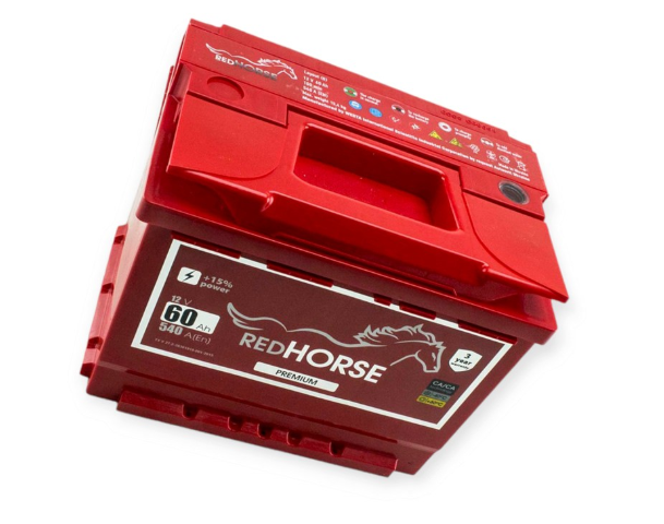 Аккумулятор Red Horse  60Ач 580А premium (L2) (0) Евро прав +