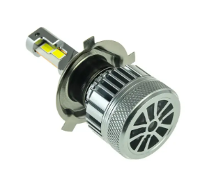 лампа LED H4 12V-24V Type 48 70W 5500K 18000L радиатор+вентилятор+обманка type 48 LED H4 H/L - зображення 3