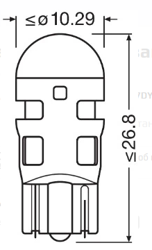 Лампа светодиодная БЦ 12-5 лазер. YELLOW  1W 2500K OSRAM 2827DYP-02B - зображення 3