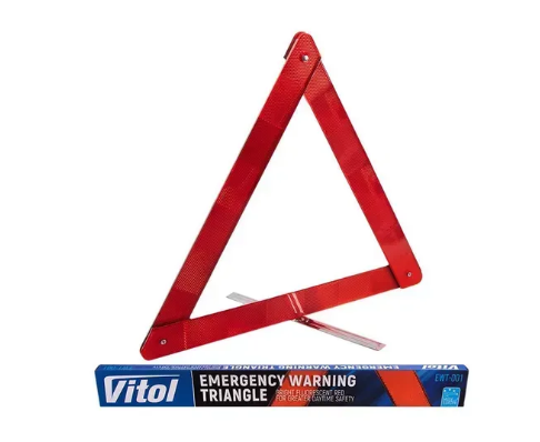 знак аварийной остановки в пласт. уп. пластиковая основа Vitol