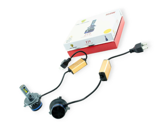 лампа LED H4 12V-24V T19 6500K 48W радиатор+вентилятор+обманка