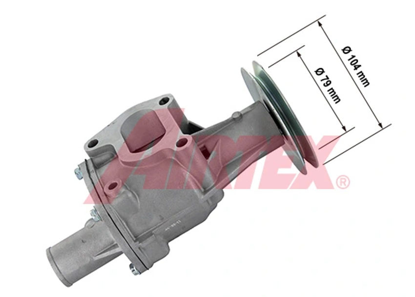 помпа Fiat Uno, Fiorino, Cinquecento, Seat Ibiza 0.9-1.4i 69->  (AIRTEX) 1423 - зображення 1