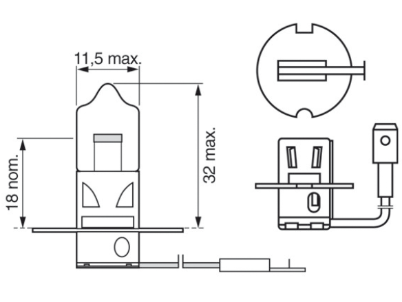 лампа H3 24V 70 W  BOSCH 1987302431 - зображення 2