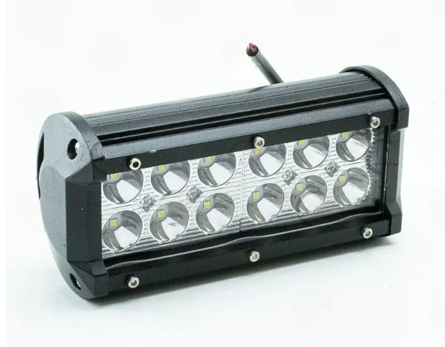 фара дополнительная LED  прямоуг. 160х70х65 (Д/В/Ш) 36W дальний (12 LED) Н12 00538 - зображення 1