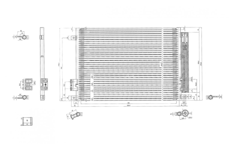радиатор кондиционера Fiat 300, 500, Ford Ka, Lancia Ypsilon 0.9-1.4 07->  (HART) 611 419 - зображення 1
