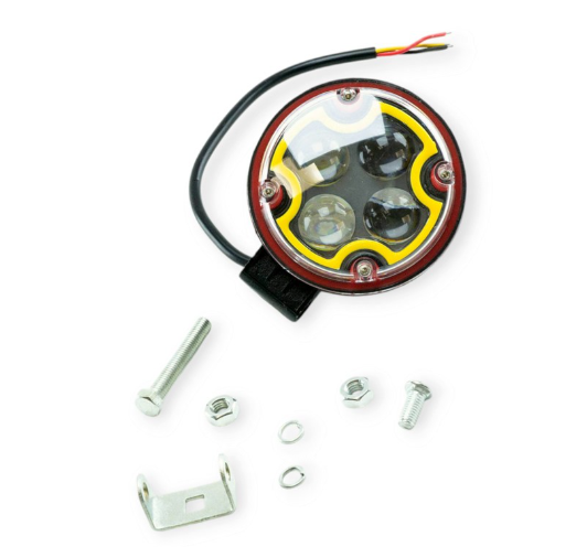 фара дополнительная LED  круглая 100х30 (Дм/Ш) 12W дальний SPOT+double color in flashing 3WL-07R - зображення 1