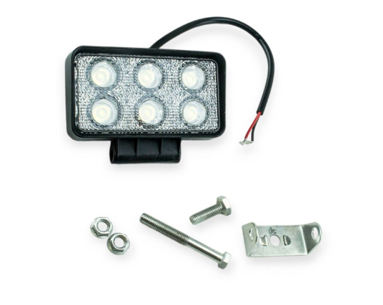 фара дополнительная LED  прямоуг. 110х60х50 (Д/В/Ш) 18W ближний EPISTAR