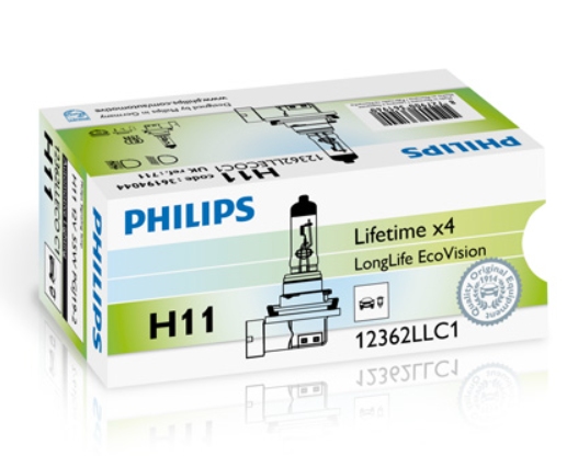 лампа H11 12V 55W PHILIPS Long Life ECO