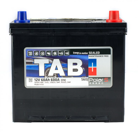 АКБ TAB POLAR S (Asia), R"+" 60Ah, En600 (230 x 173 x 200/220) правий  "+"