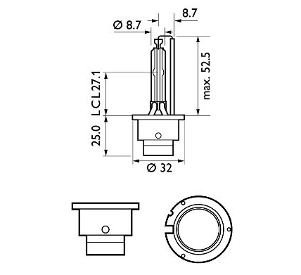 Лампа ксеноновая D2S 12V 35W PHILIPS X-treme Vision gen2+150% more vision 85122XV2S1 - зображення 3