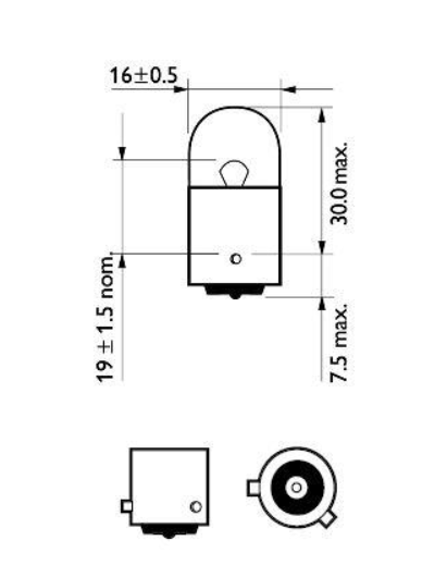 лампа A 12V RY10W BAU15s PHILIPS Orange 12093NACP - зображення 2