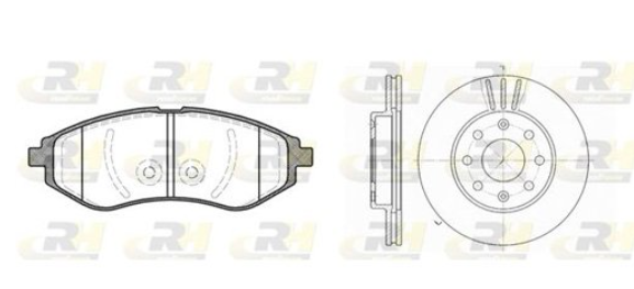 Тормозной комплект (Диски RH 6655.10 + Колодки RH 2986.00)