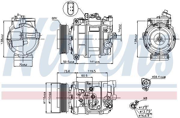 Компресор AI A 4/S 4(00-)1.6 i 16V(+)[OE 8E0.260.805 F]