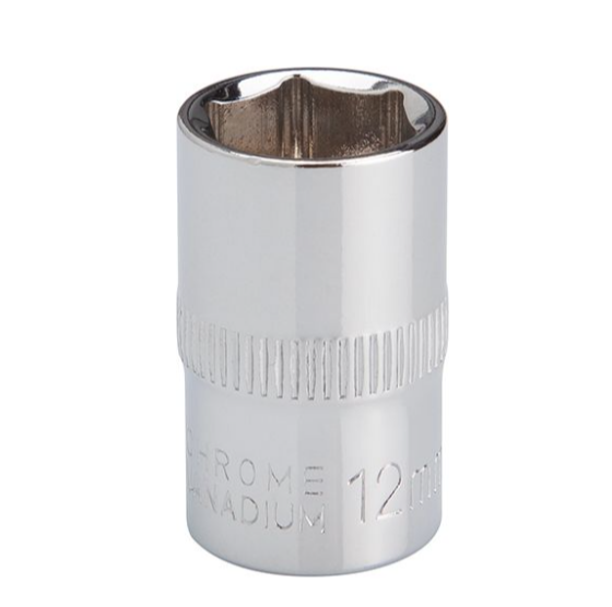 головка торцевая шестигранная 3/8"  12 мм CrV ET-0412 - зображення 2