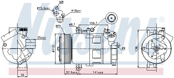 Компресор BMW 3 E46(98-)316 i(+)[OE 64509182795]