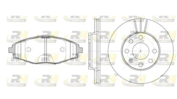 Тормозной комплект (Диски RH 6061.10 + Колодки RH 2696.00)