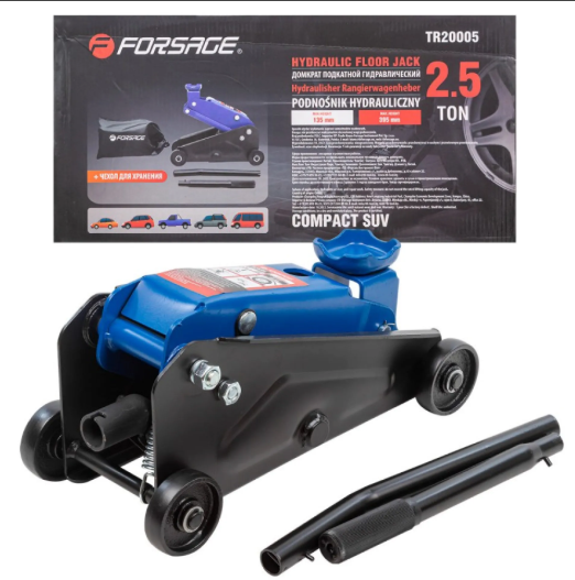 домкрат гидравл. подкатной 2,5 Т 135-395мм  (коробка) Forsage F-TR20005(NEW) - зображення 1