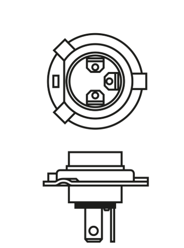 лампа H4 12V 60/55 (43) BOSCH Gigalight + 120% (2шт) 1987301425 - зображення 2