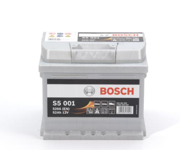Акумулятор Bosch S5 Silver Plus 52Ah, EN520 правий "+" 207x175x175 (ДхШхВ)