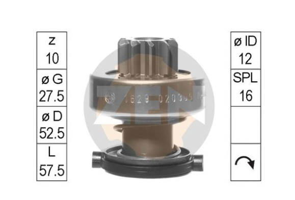 Бендикс стартера ZN1629 - зображення 1