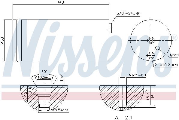 Осушитель NS ALMERA N16(00-)1.5 i 16V(+)[OE 92130-4M400]