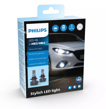 лампа LED HB3/HB4 12V-24V  20W PHILIPS 6000K +100%  CAN BUS радиатор с вентилят.