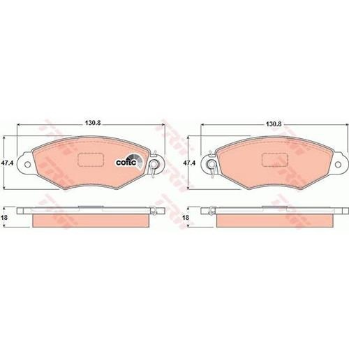 Гальмівні колодки GDB1321 - зображення 2