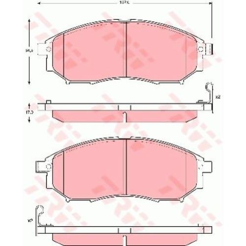 Гальмівні колодки GDB3392 - зображення 2