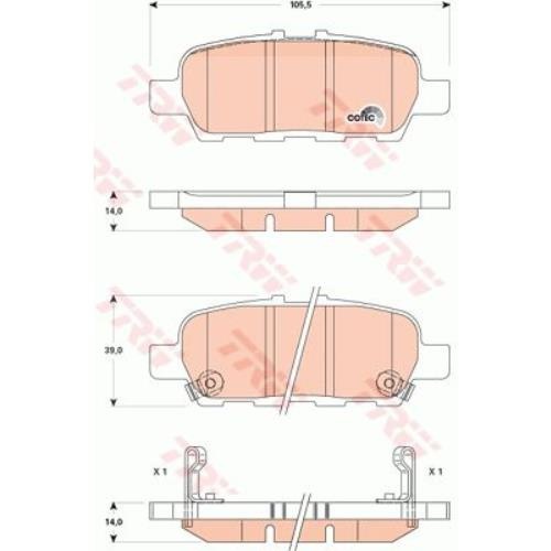 Гальмівні колодки GDB3508 - зображення 2