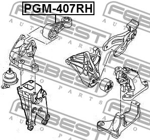 Опора двигуна / КПП PGM-407RH - зображення 1