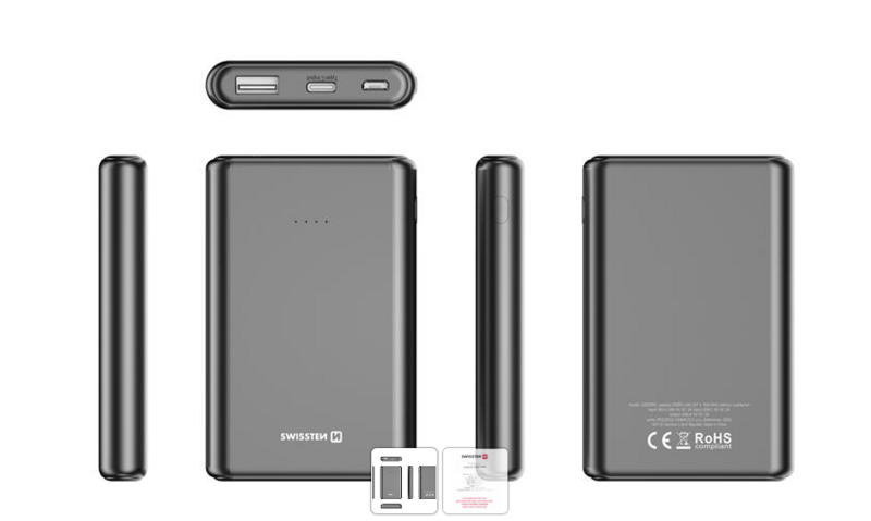 Зовнішній акумулятор SWISSTEN POWER BANK 5000 mAh, 10W