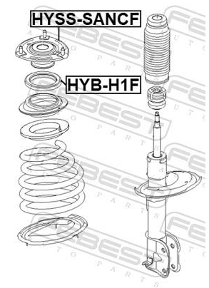 Підшипник опори амортизатора HYB-H1F - зображення 2