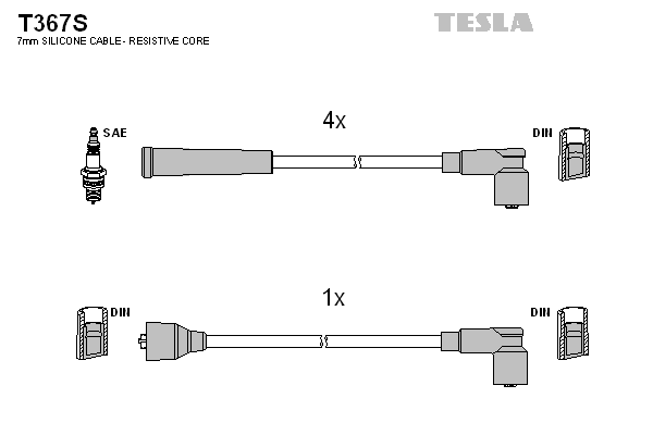 Кабель запалювання к-кт TESLA Tavria