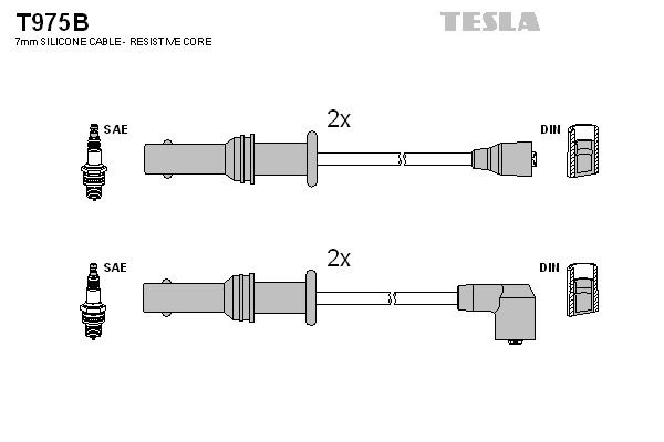 Кабель запалювання к-кт TESLA Subaru Forester, Impreza,Legasy 92-98 1,6