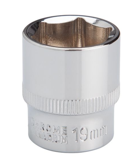 головка торцевая шестигранная 3/8"  19 мм CrV ET-0419 - зображення 1