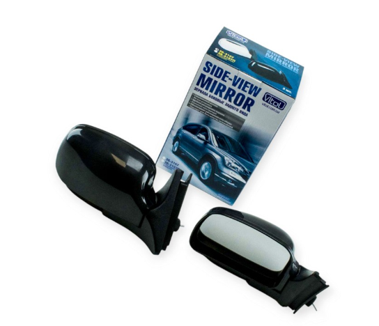зеркало наружное 2105-2107 большое черн с повортом к-т Vitol ЗБ 3107П BLACK/LED - зображення 1