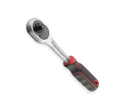 трещетка с квадратом   1/4" 45 зубов 150 мм CrV Intertool HT-2117 - зображення 4