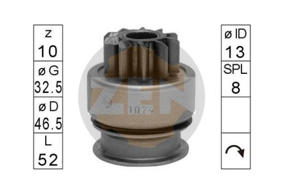 Бендикс стартера ZN1024 - зображення 1