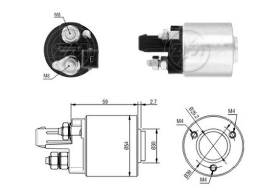 Втягуюче реле стартера ZM5492 - зображення 1