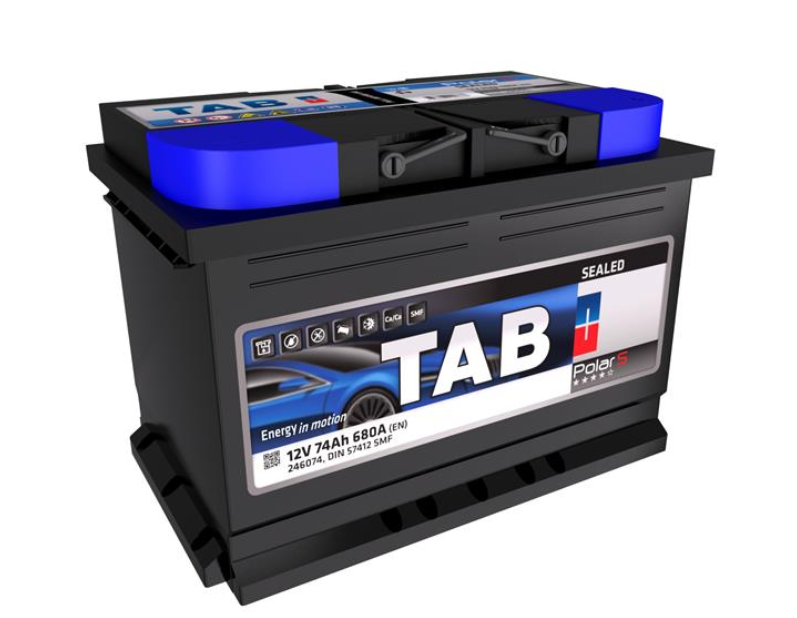 АКБ TAB POLAR S, R"+" 74Ah, En680 (278 x 175 x 190) правий  "+", днищева планка:b13