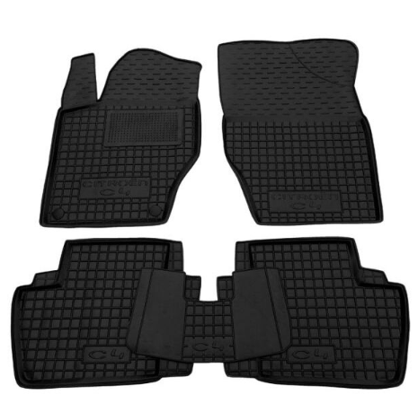 коврики салона Citroen С4 2010-2020 борт 2,5см, с перемычкой