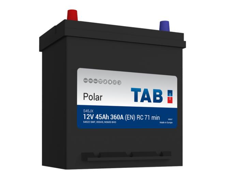 АКБ TAB POLAR S, L"+" 45Ah, En400 (196 x 134 x 205/226) лівий  "+" DIN JIS 54422, днищевая пл.:b01