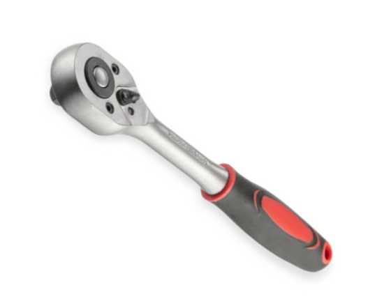 трещетка с квадратом   3/8" 24 зуба 200 мм CrV Intertool HT-2105 - зображення 1