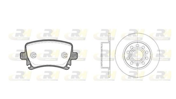 Тормозной комплект (Диски RH 6649.00 + Колодки RH 21031.00)